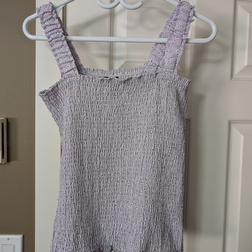 Lavender Smocked Tank Top
